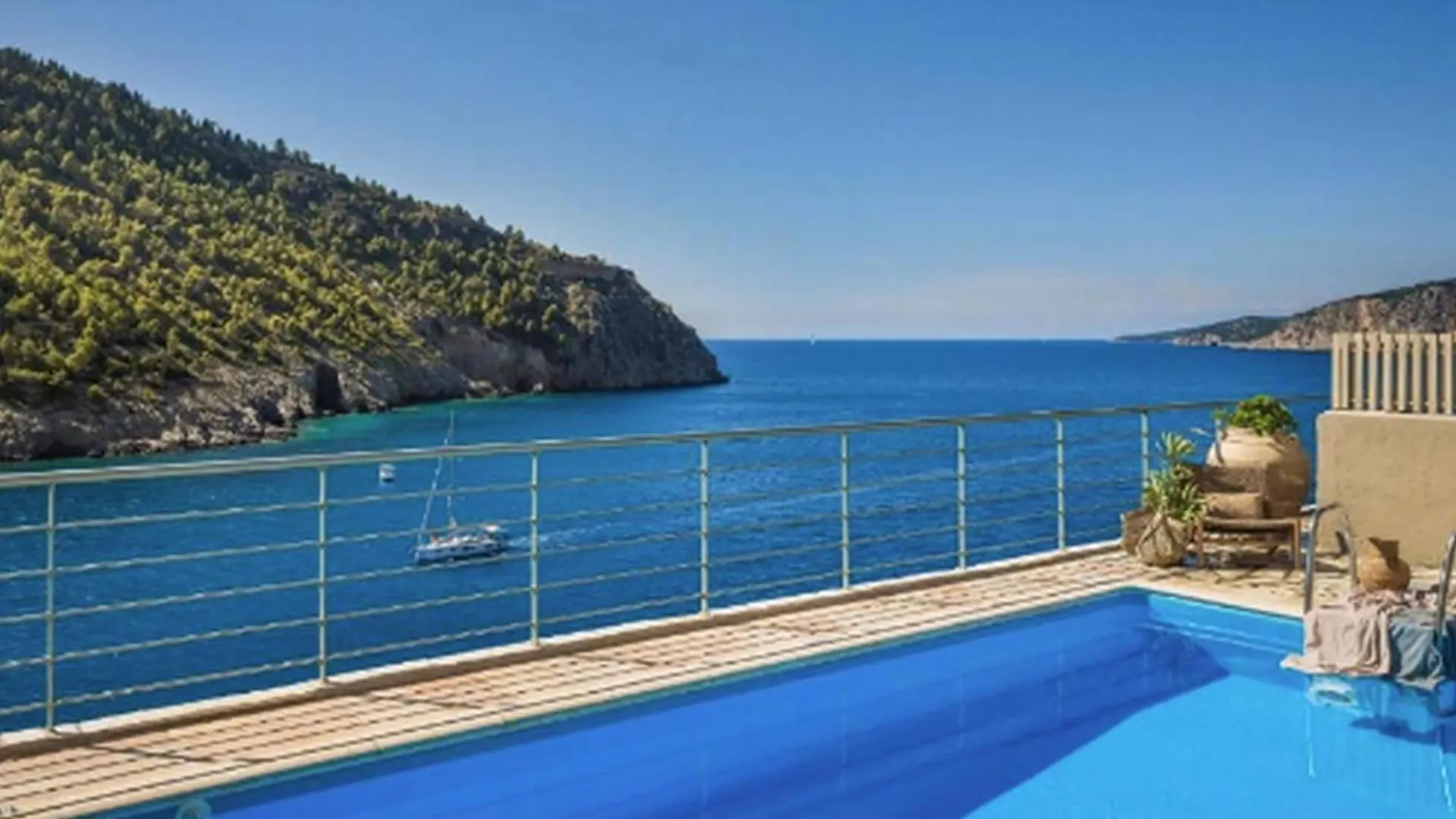 Extraordinary Kefalonia Villa Villa Lavi 2 Bedrooms Seafornt Spectacular Sea Views Private Outdoor Pool Assos Asos